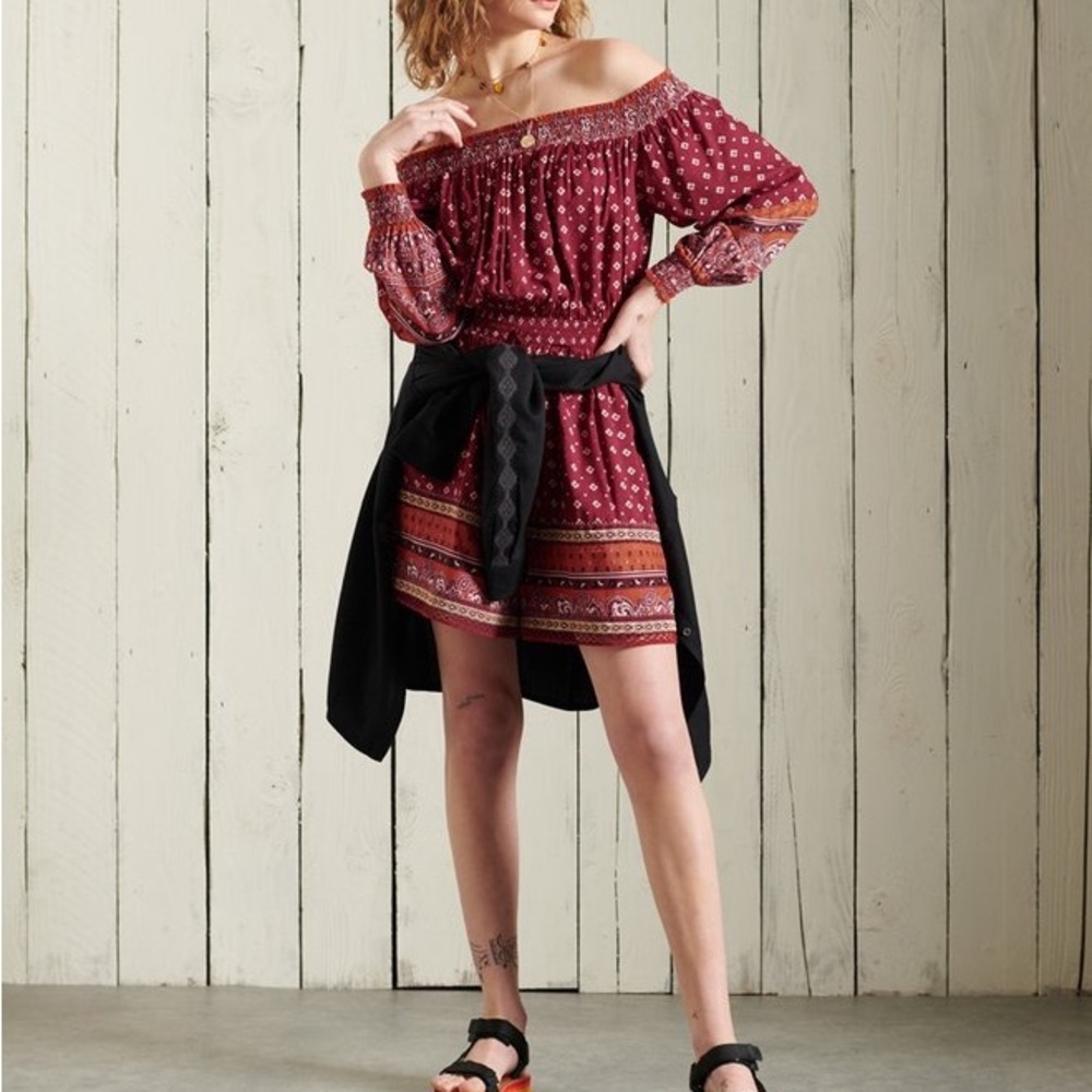 SUPERDRY Ameera Off The Shoulder Playsuit Romper Size 6 - Picture 2 of 16